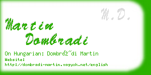 martin dombradi business card